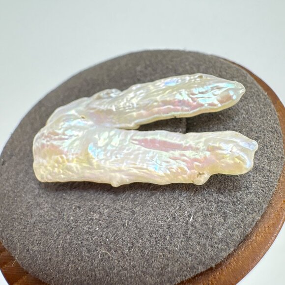 Loose Gemstone Baroque Double Bar Stick Cultured Pearl Size 1" Length - Picture 3 of 10